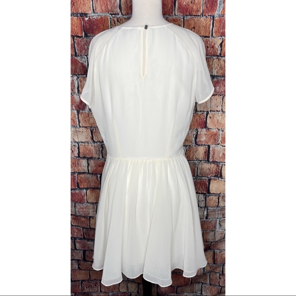 Ted Baker London Just For You 3D Floral Flowers Ivory Skater Dress Size 4 Tulle - Picture 4 of 7